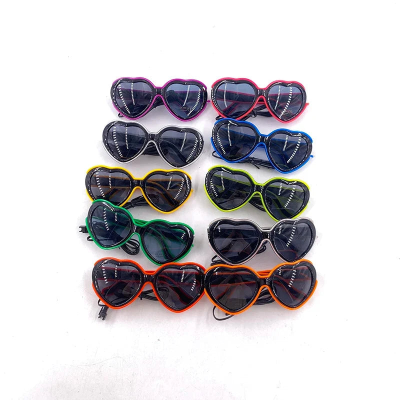 Neon Love Glasses