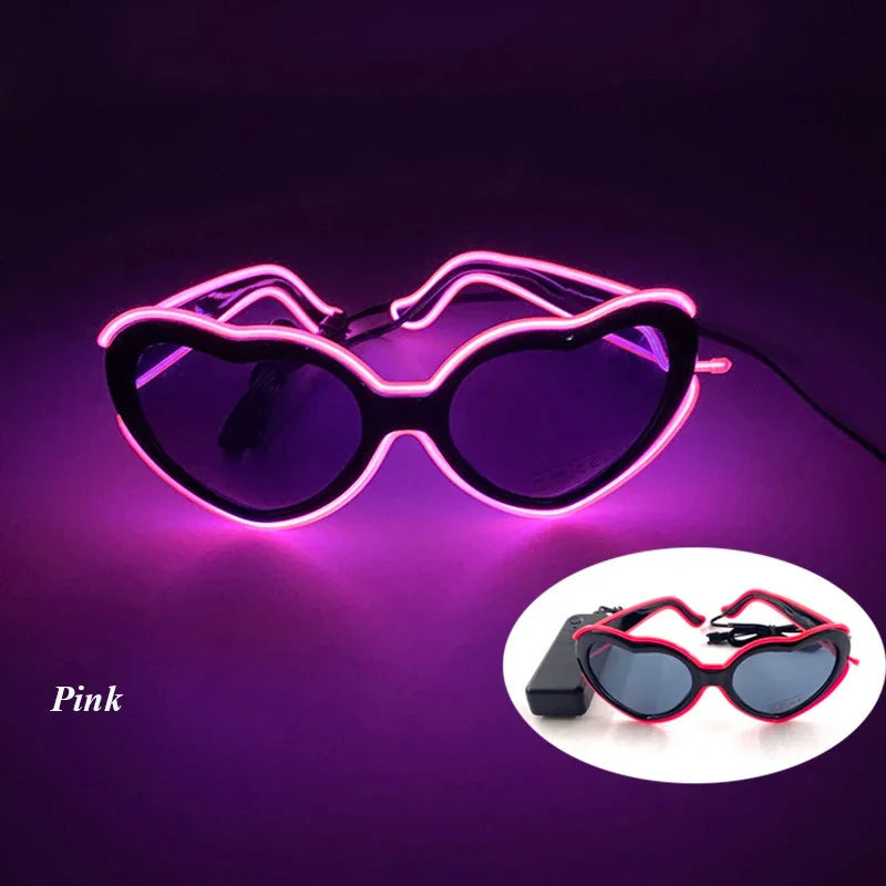 Neon Love Glasses