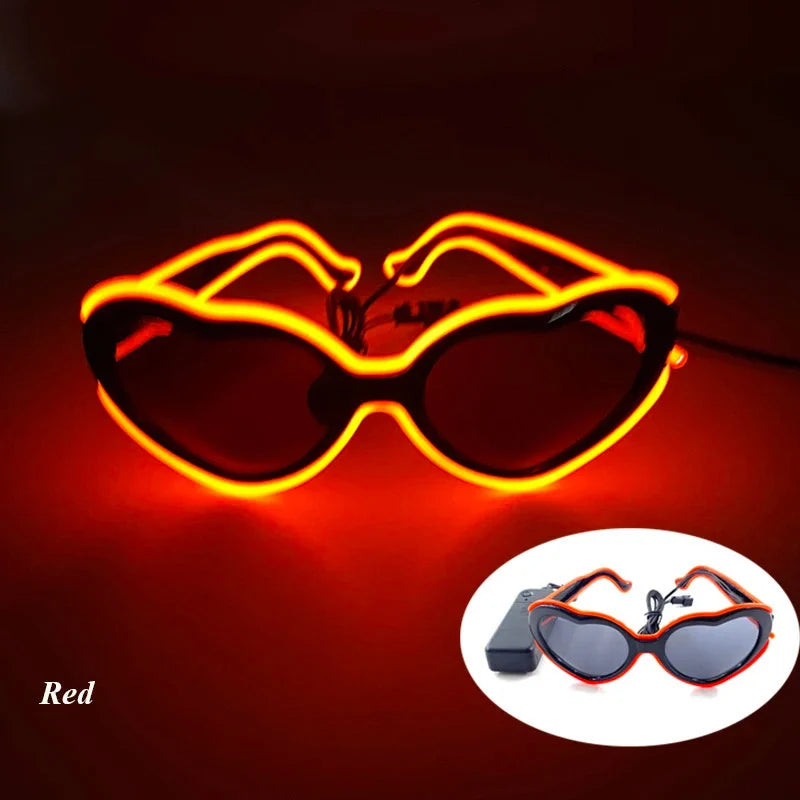 Neon Love Glasses