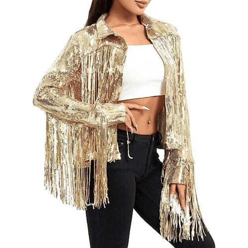 Sequin Tassel Rancher Jacket