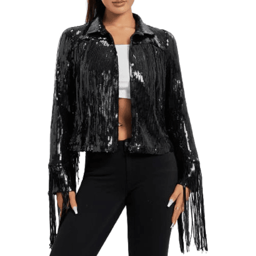 Sequin Tassel Rancher Jacket